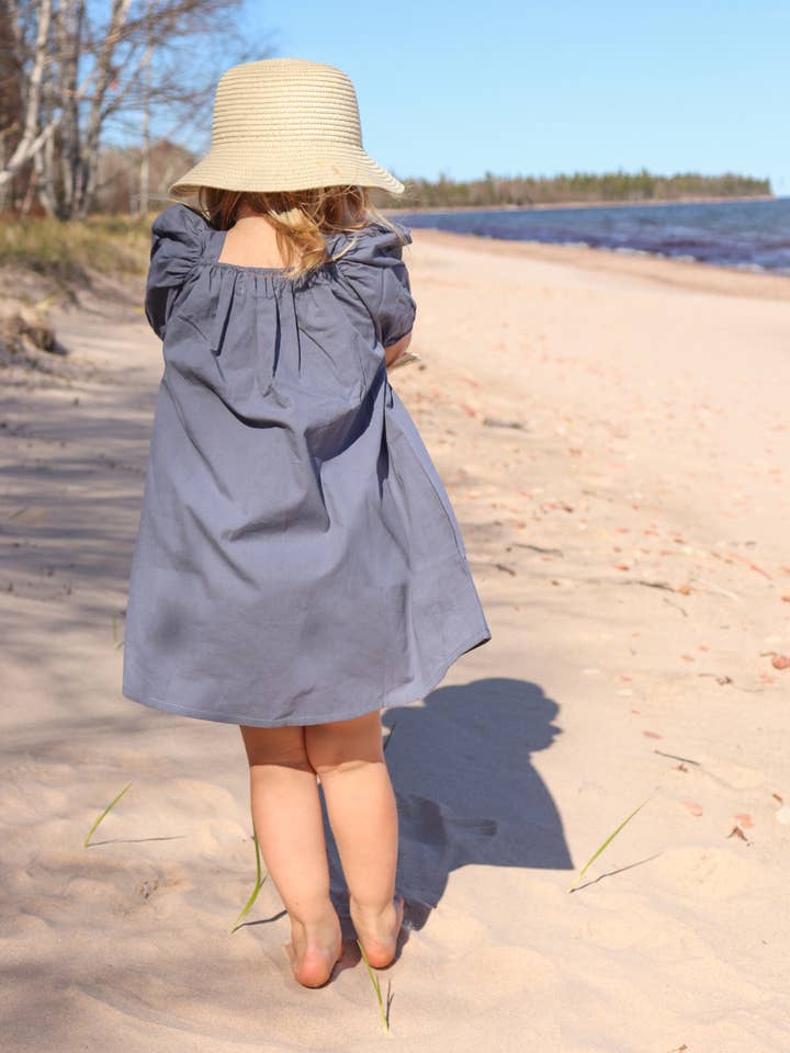 Almond Bud - Wholesale Dress - Kids - The Poppy Puff Sleeve Dress w/ Matching BLOOMERS Baby Dress4
