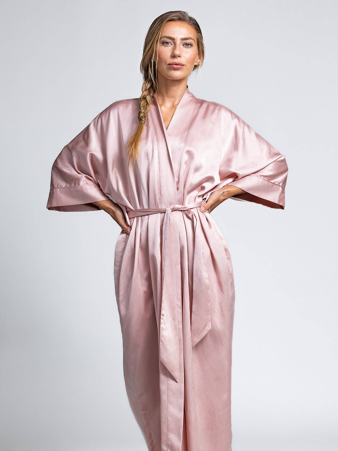 Meadow - Vente Peignoir – femme - Peignoir en soie style kimono7