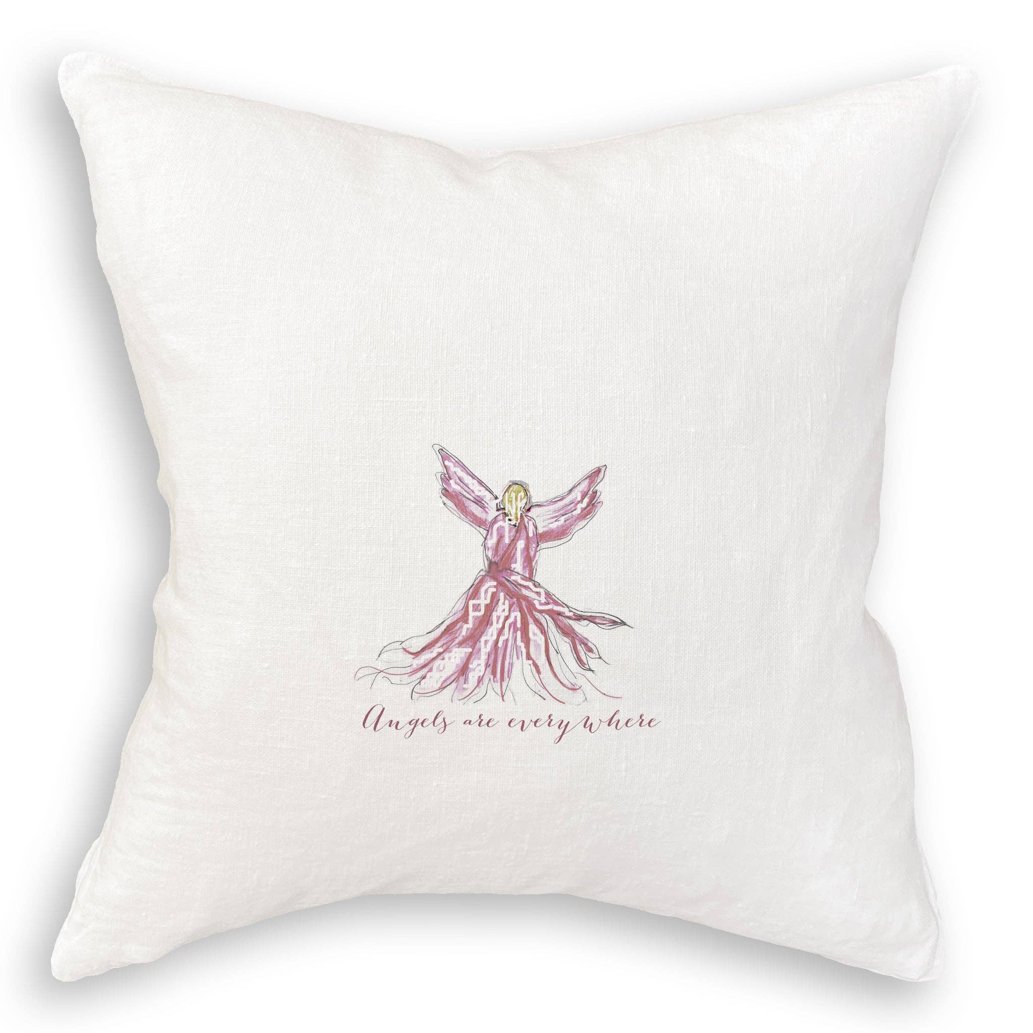 French Graffiti – Engroshandel Viskestykke – Pink Whispy Engel med Engle Er Overalt11