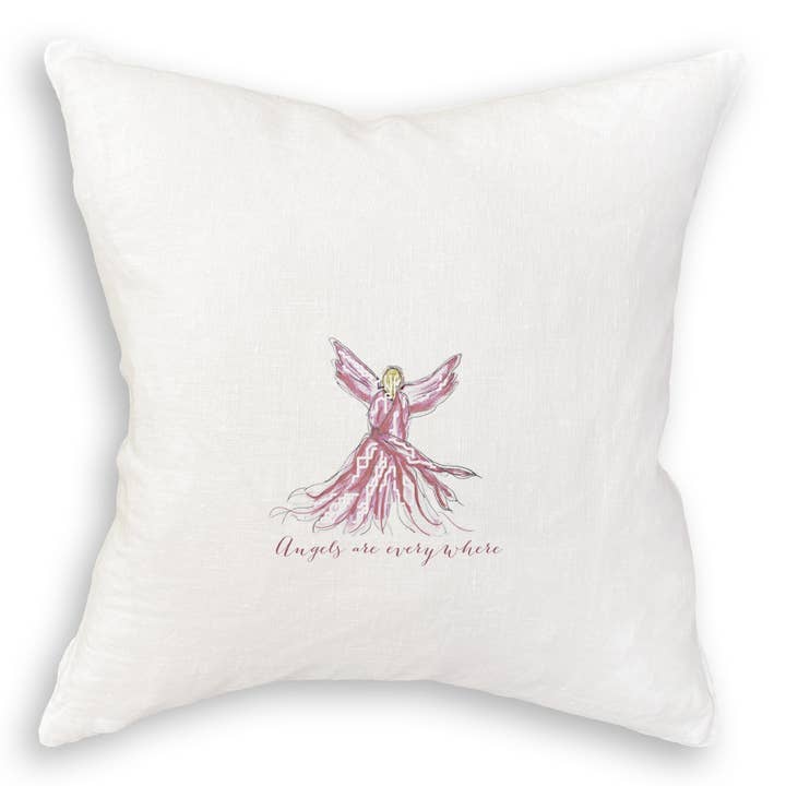 French Graffiti – Engroshandel Viskestykke – Pink Whispy Engel med Engle Er Overalt11