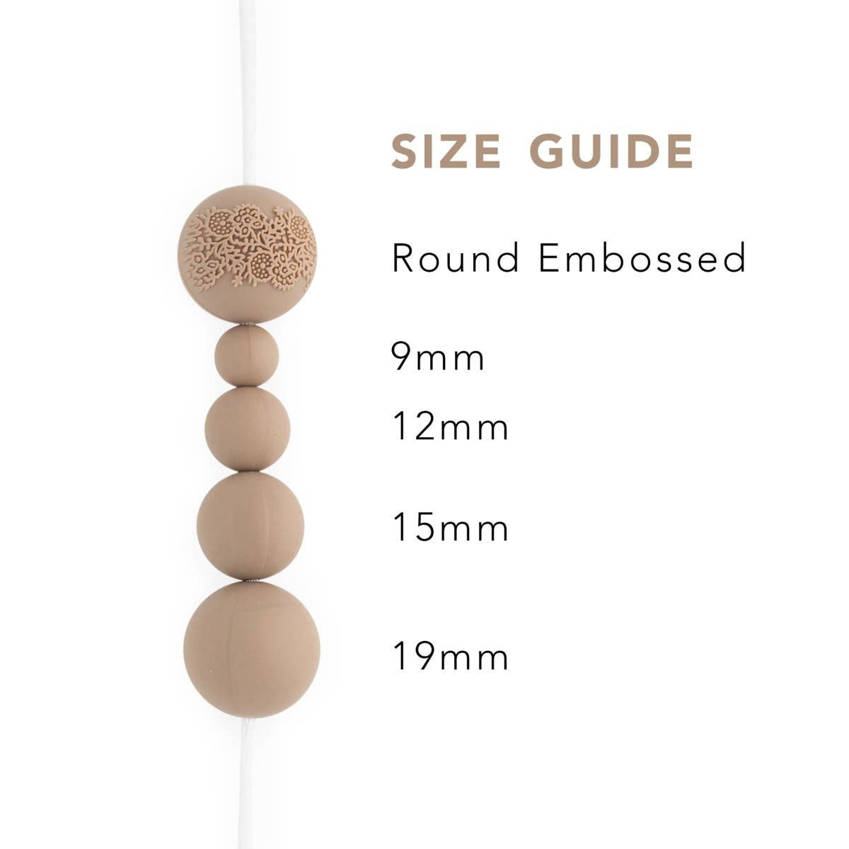 Cara & Co Silicone Craft Supply - Venta al por mayor Cuentas - Cuentas redondas de silicona con relieve21