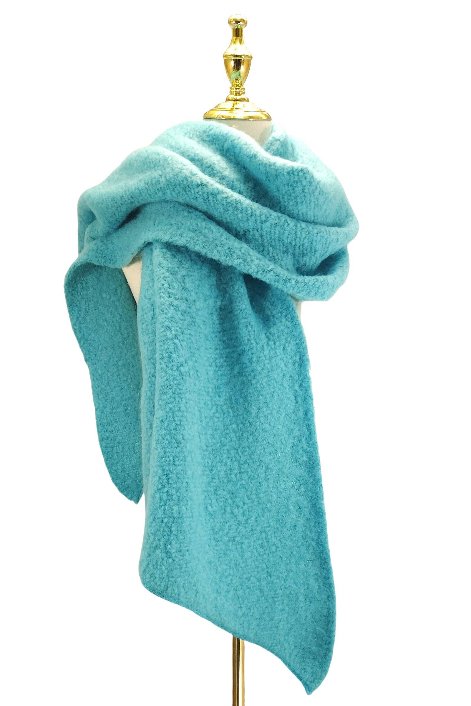 Fashion Scarf World - Wholesale Scarf - Women's - Plain Boucle Diagonal Edge Wool Scarf70