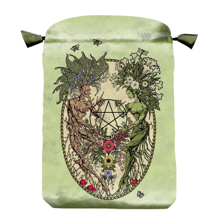 The Magickal Botanical Satin Bag Lo Scarabeo for wholesale by Cardshouse
