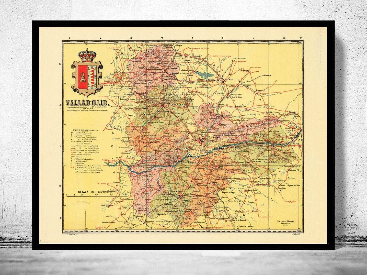 OldCityPrints - Old Maps and Posters - Wholesale Art Print - Old Map of Valladolid Region 1900 Spain Espana | Vintage Map Wall Art Print0