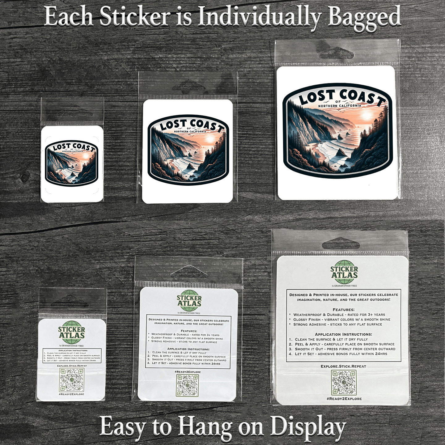 Sticker Atlas – Engroshandel Klistermærke – Lost Coast NorCal Klistermærke1