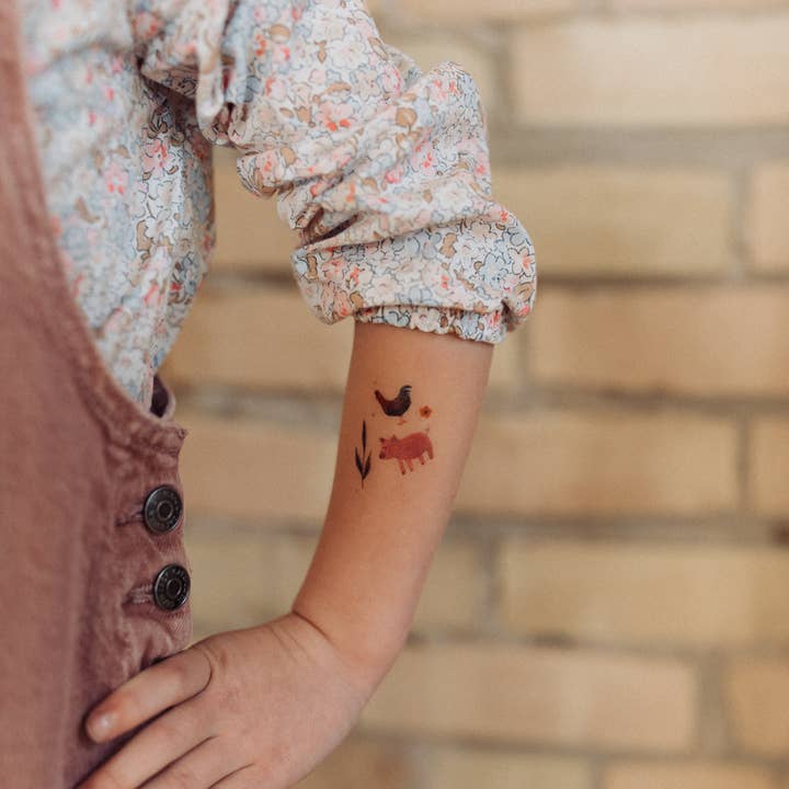 Saint & Company - Wholesale Temporary Tattoo - Farm Animals Temporary Tattoos