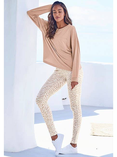 Lascana - Wholesale Fashion Leggings - Women's - LASCANA Women's Animal Print Lounge Leggings5