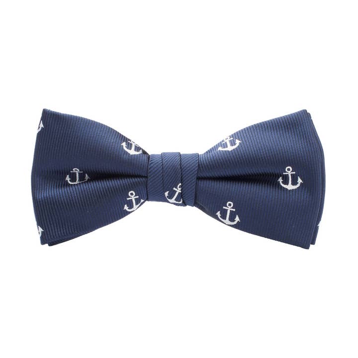 Pajarita infantil con motivos de Anchors azul marino y blanco para venta al por mayor de Born To Love