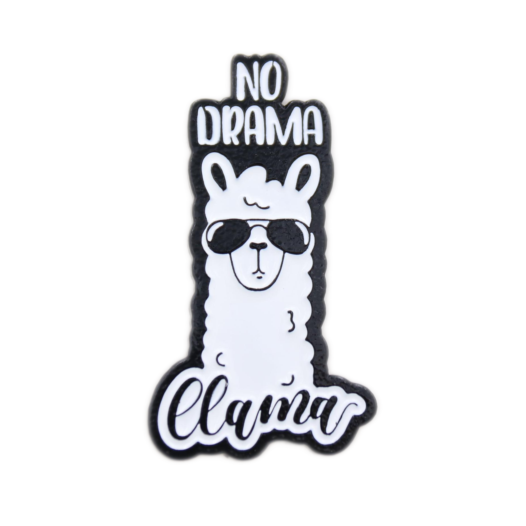 Real Sic - Wholesale Lapel Pin/Button - No Drama Llama Pin – No Stress Motivational Llama Enamel Pin0