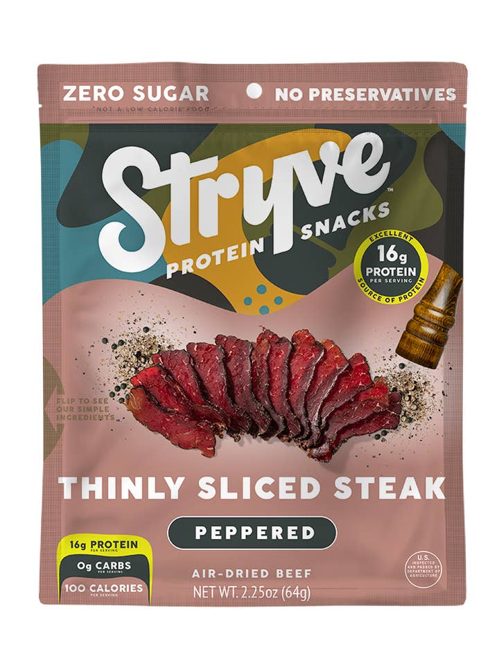 Steak tranché finement poivré Stryve - 2,25 oz pour la vente par Stryve Foods, LLC