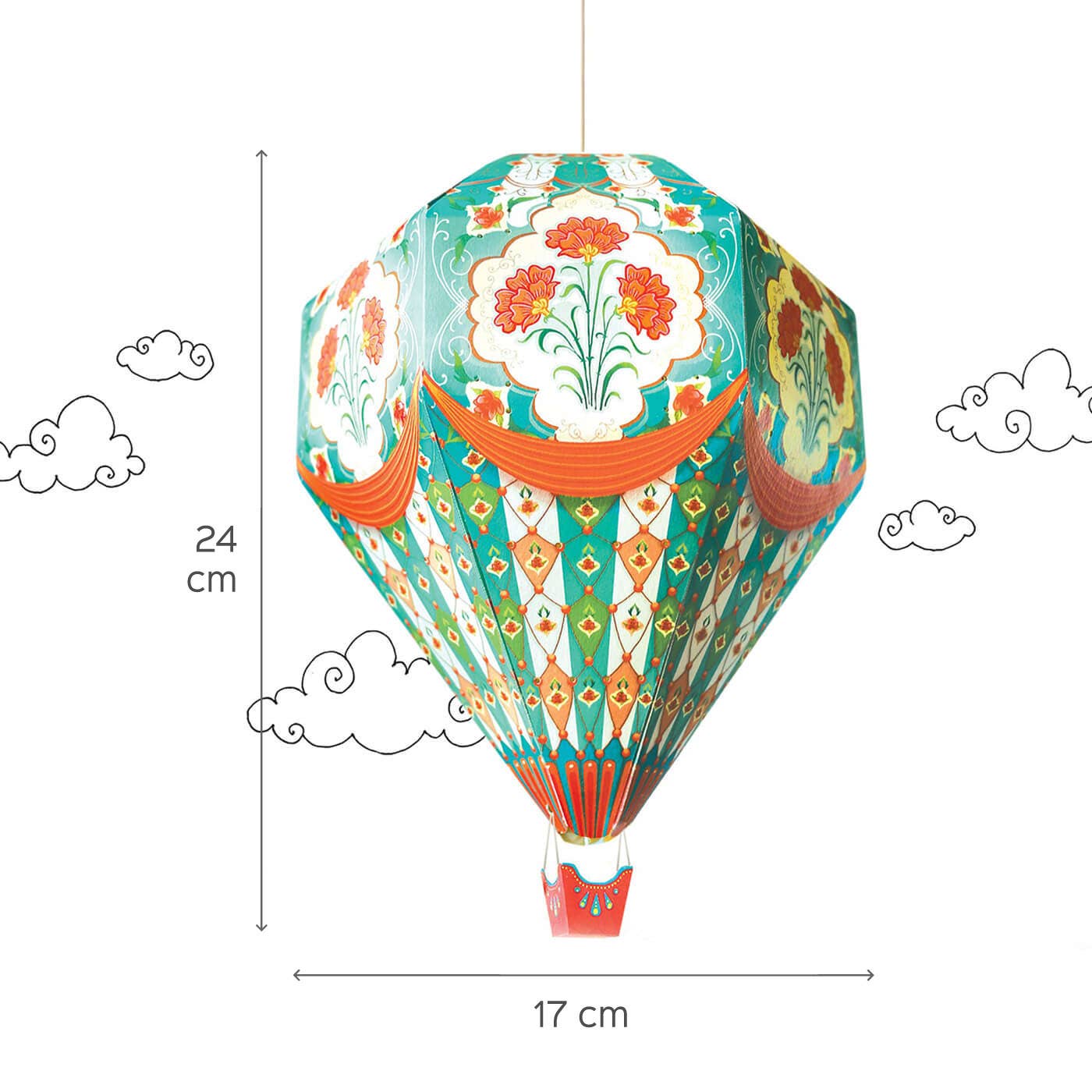 Zwende - Wholesale Paper lantern/lamp - Small Hot Air Balloon DIY Paper Lamp Shade6