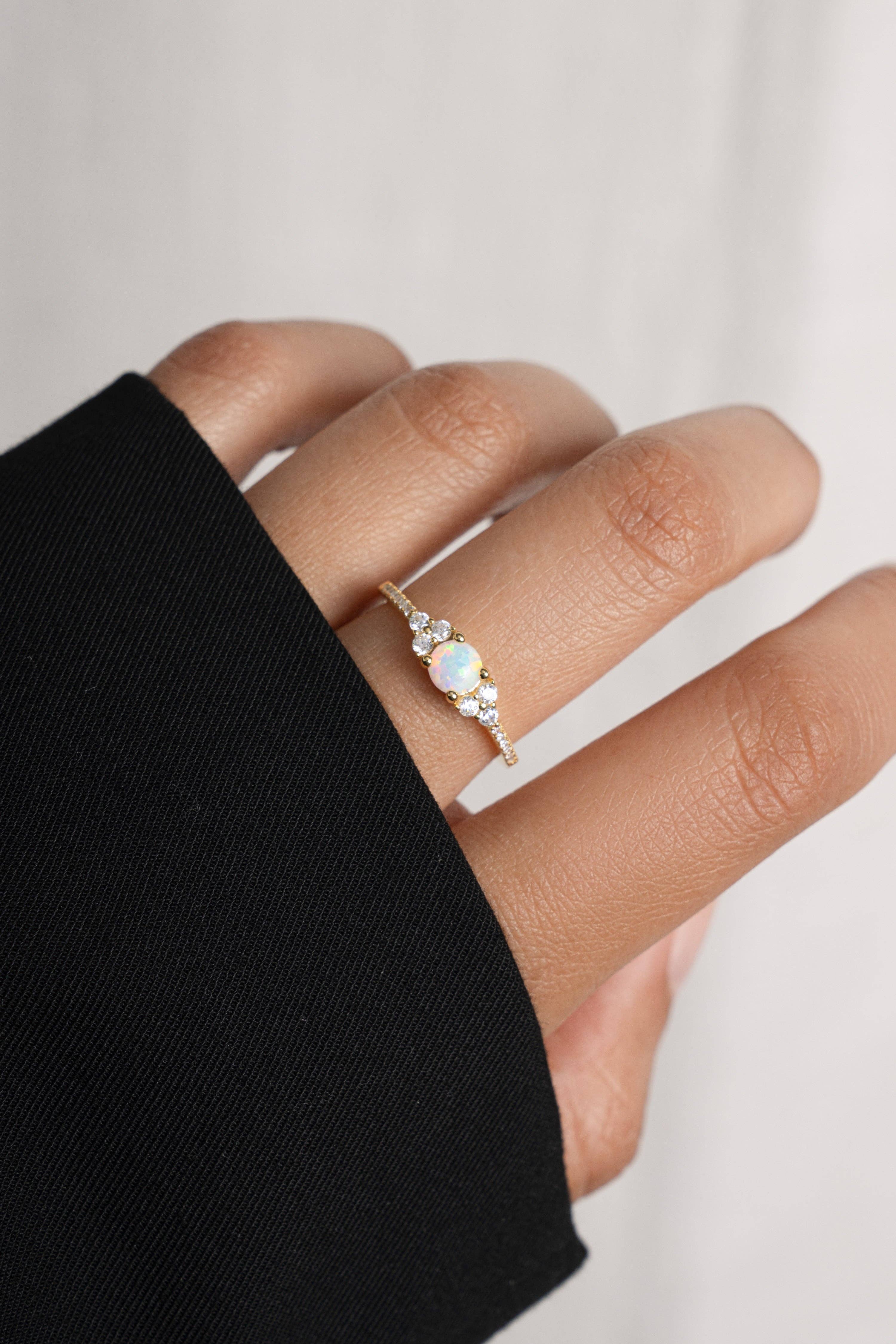 Sami Jewels - Wholesale Ring met meerdere stenen - Sierlijke opaal ring1