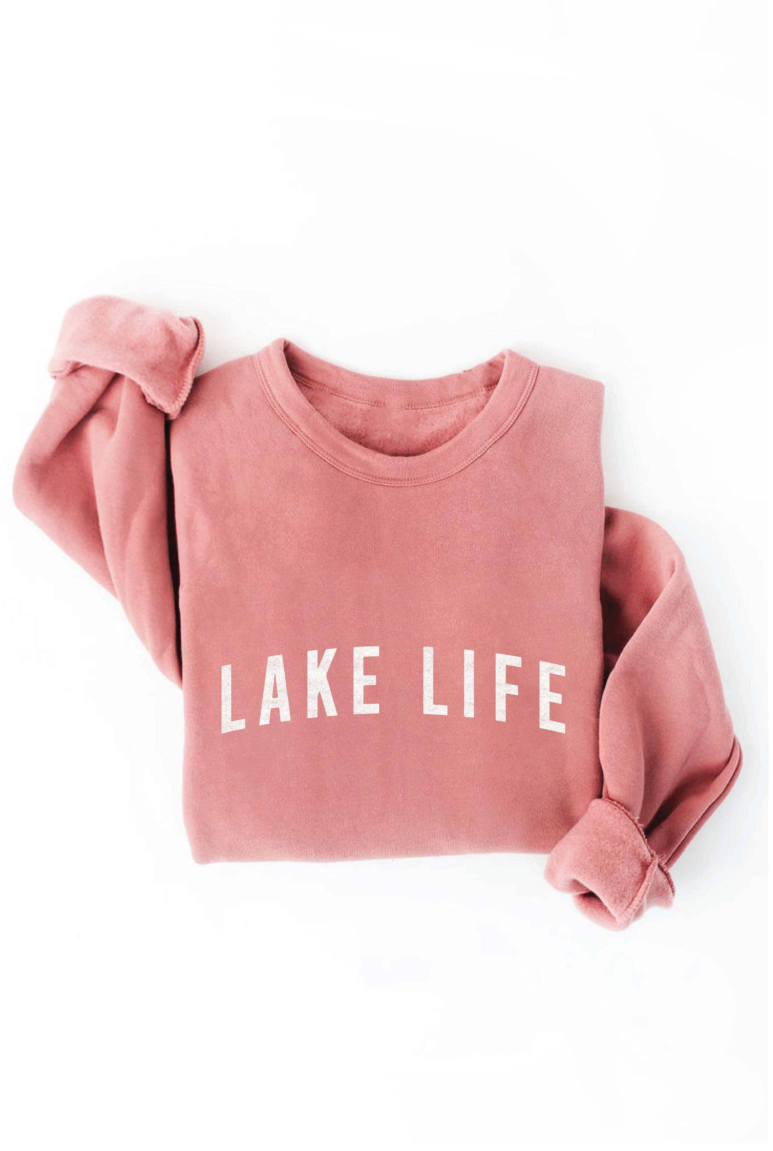 OAT COLLECTIVE - Wholesale Graphic Sweatshirt - Women's - LAKE LIFE Graphic Sweatshirt3