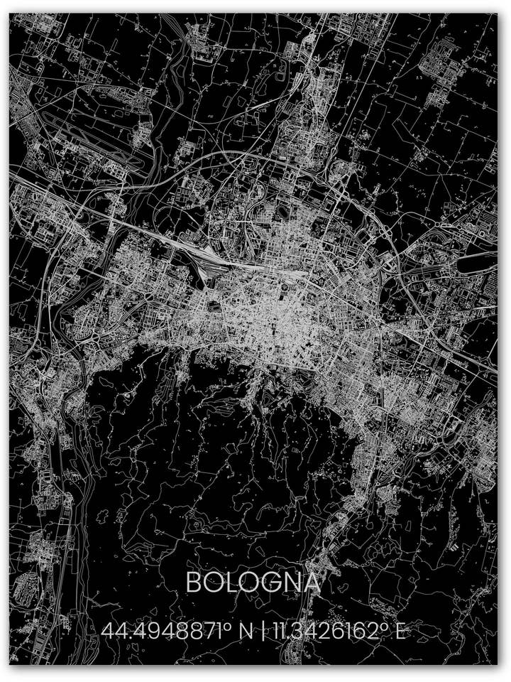 Citymap Bologna | Aluminum wall decoration por atacado de Brandthout.