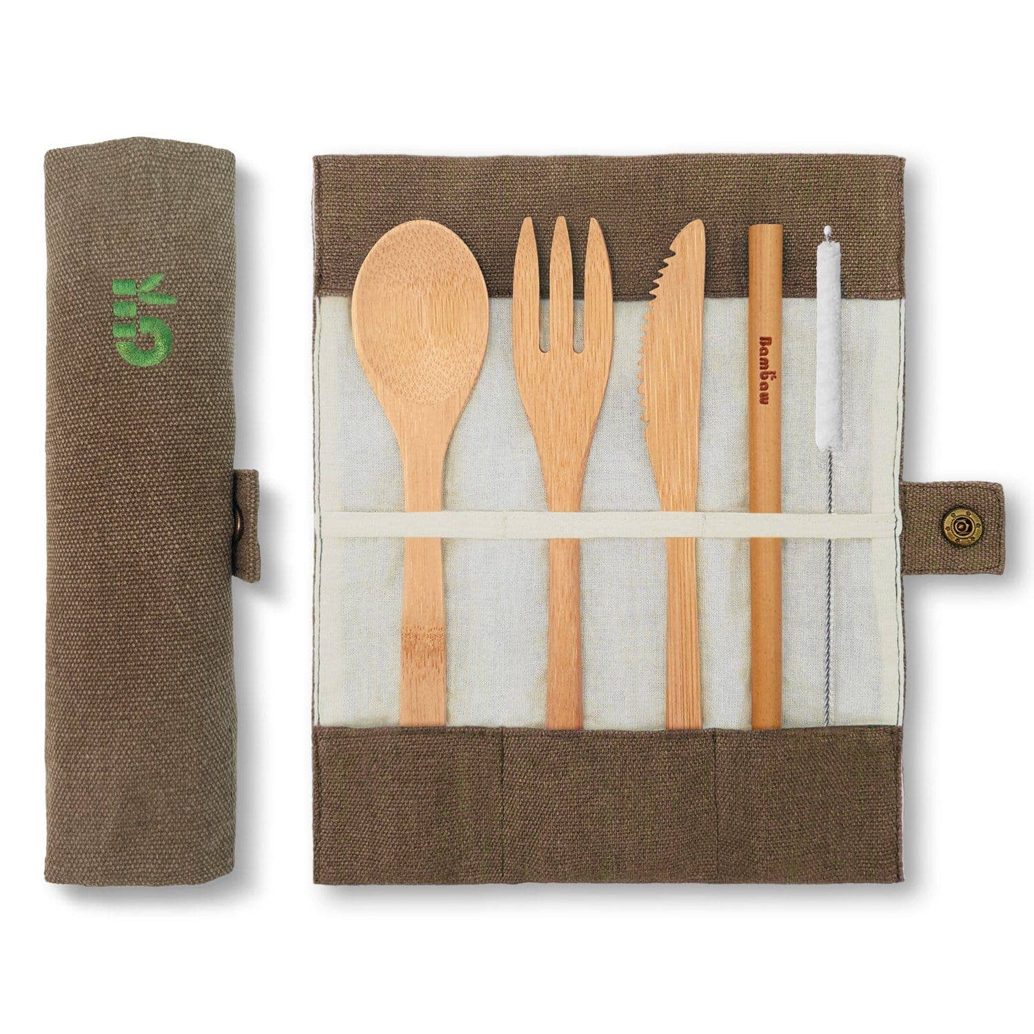 Foresta Cosmetica Organica - Wholesale Assorted Cutlery Set - Bamboo Cutlery Set (Olive)1