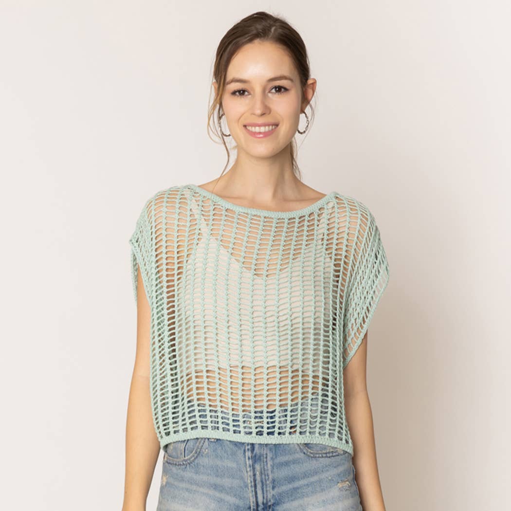 Fashion City - Venta al por mayor Poncho - Mujer - Poncho de verano de ganchillo de color liso8