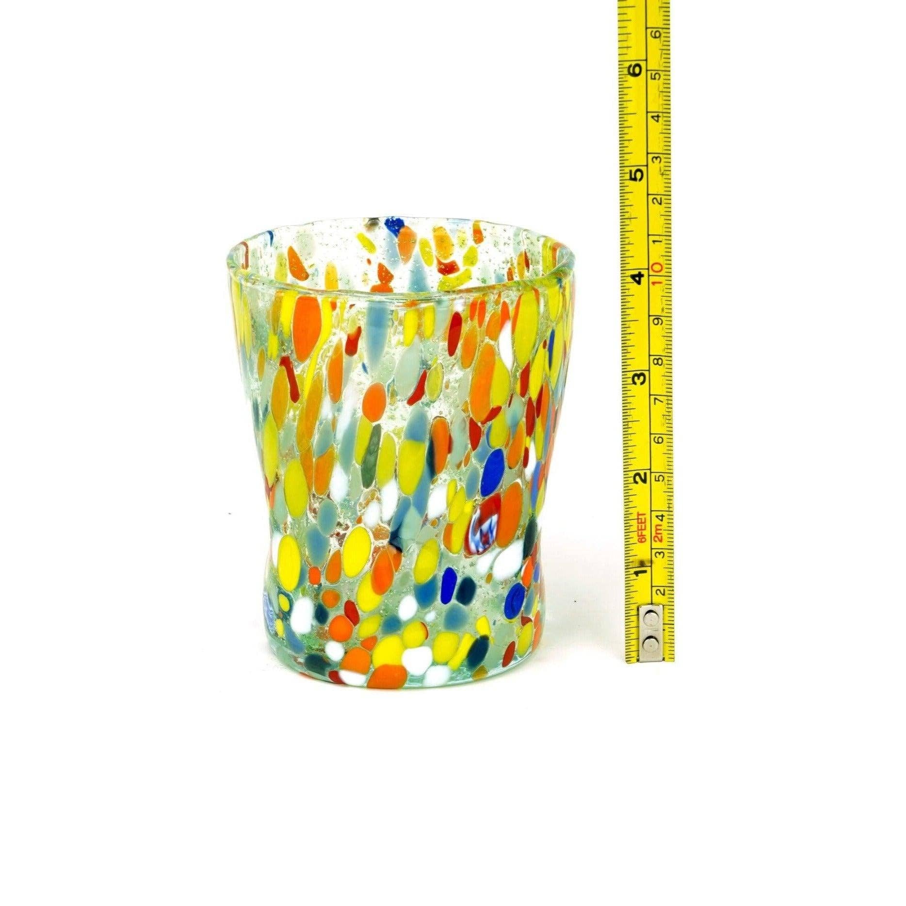 Via Graceffo – wholesale Drinking glass/cup – Murano Glass Set of 6 Multicolored Tumblers - Franco4