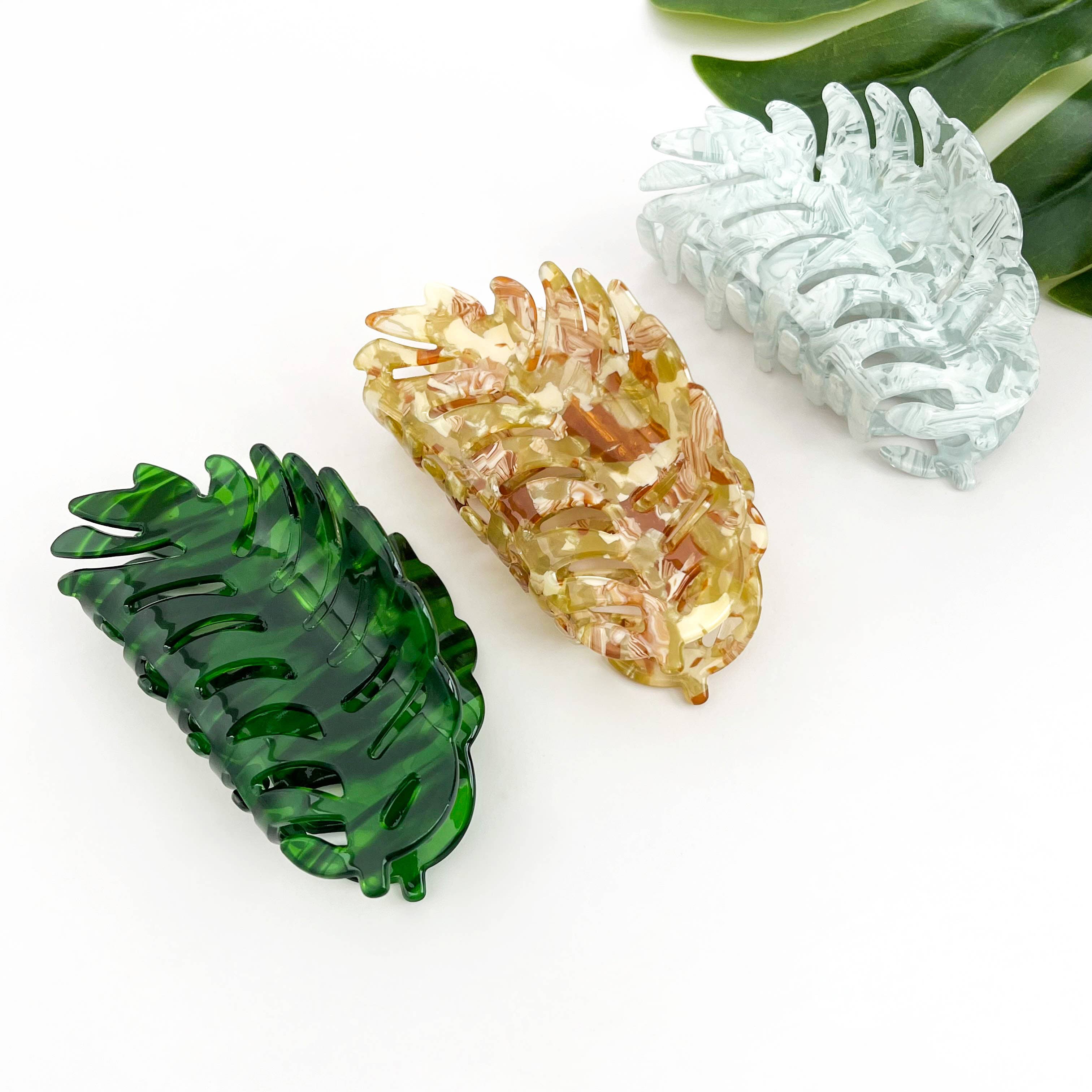 TheDivaSoap - Wholesale Hair Clip - Women's - Tropical Palm Leaf Hair Claw Clip6