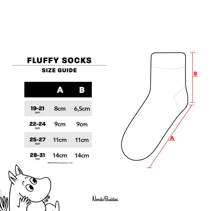 Nordicbuddies - Wholesale Socks - Baby - Moomintroll Fluffy Baby Socks4
