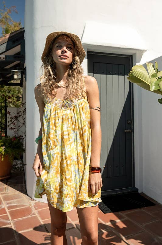 Multi Printed Mini Dress for wholesale on Faire1