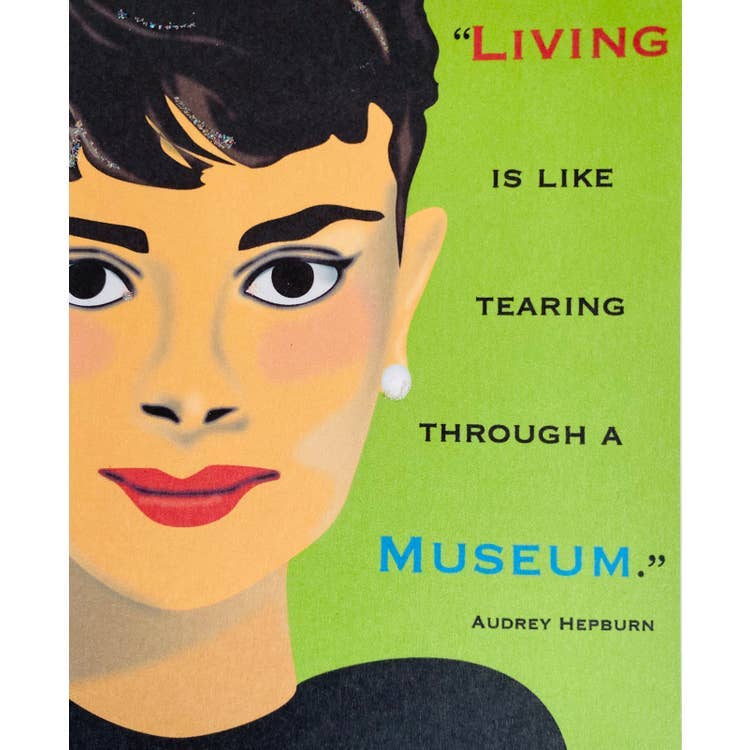 Studio Daedre - Wholesale Everyday Greeting Card - Pop Audrey Hepburn Green - Loose Card0