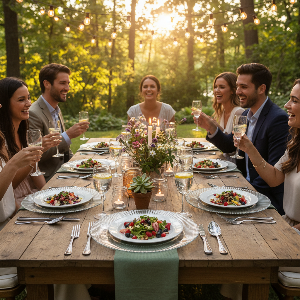 Kadra Kitchenware - Vente Assiette de présentation - Vikko - Décor, Forêt, Assiette de Présentation en Verre Strié, Transparent, 13"2