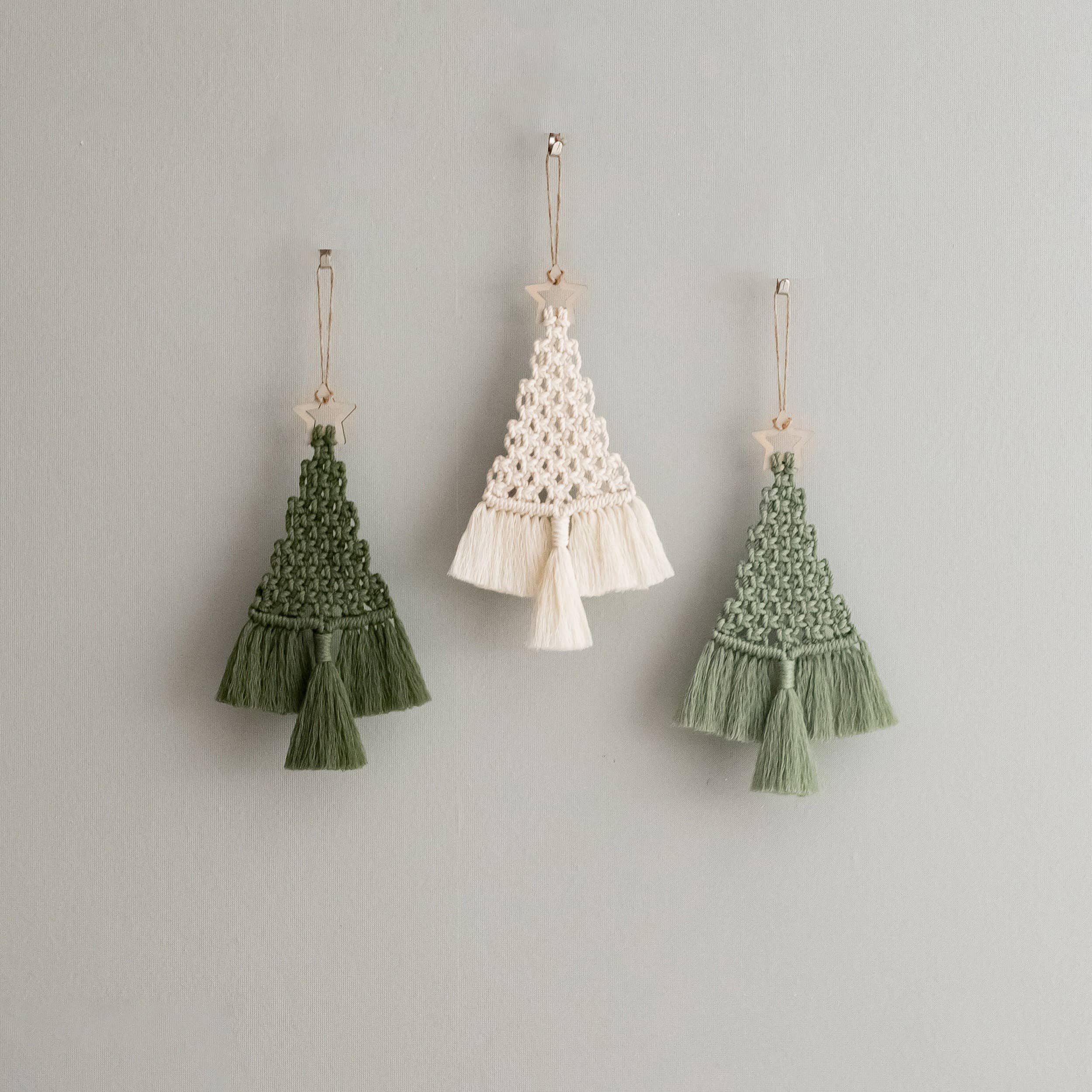 BeanDaikon - Vente Décoration de Noël - Sapin de Noël en macramé - X0510