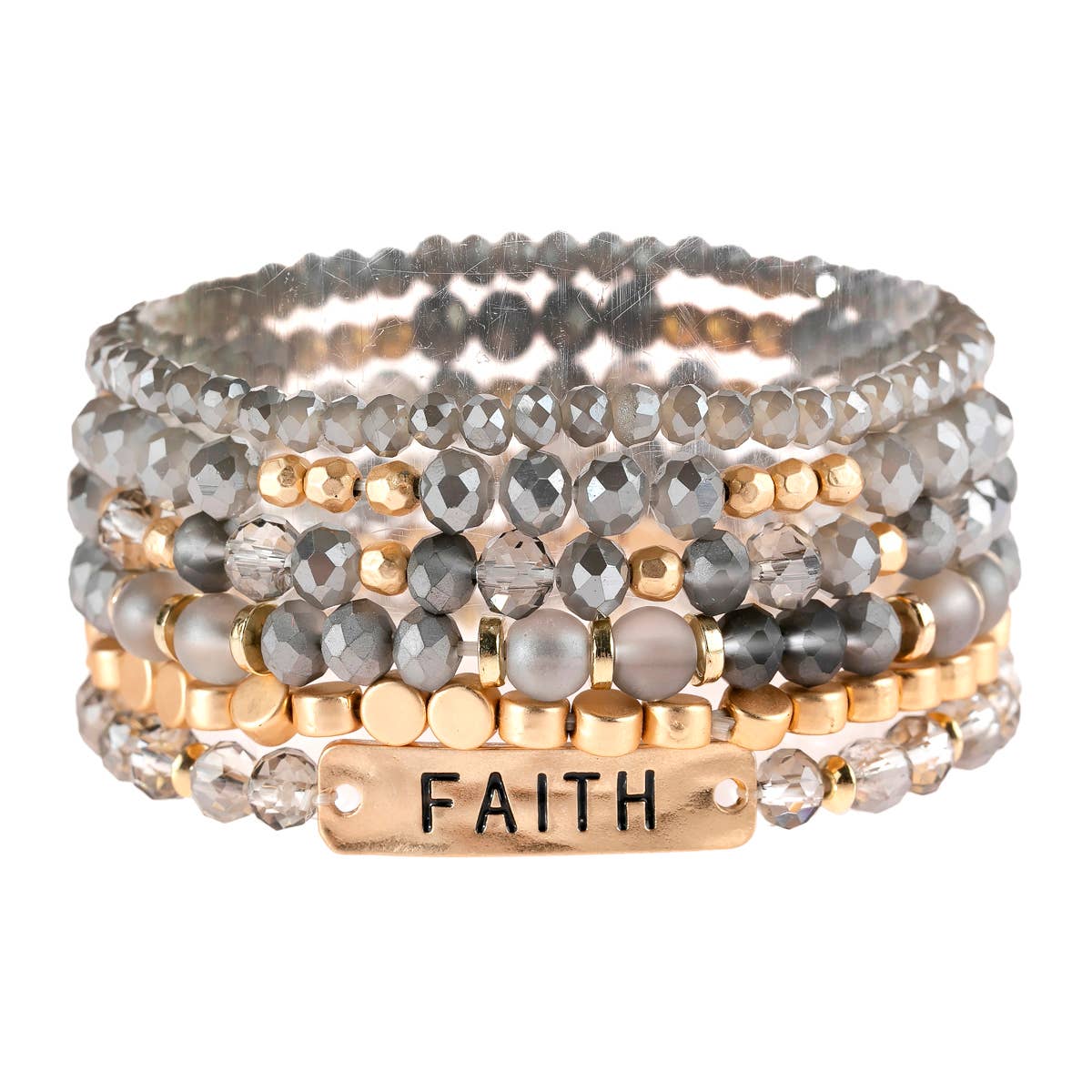 MYS Wholesale Inc - Vente Bracelet de perles - Bracelet à perles mélangées Faith Charm7