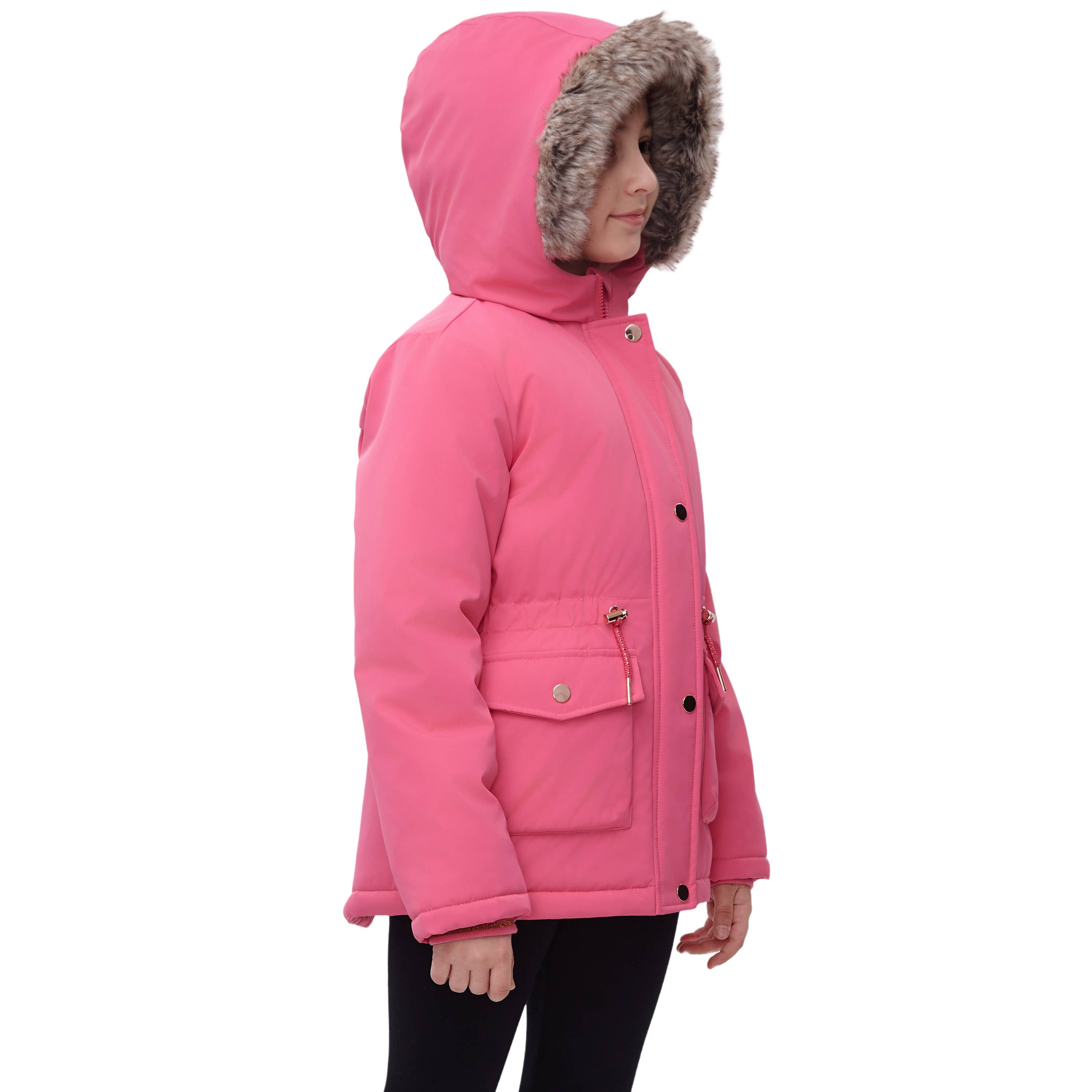 Rokka & Rolla - Wholesale Parka - Kids - Girls' Hooded Parka Jacket Fleece Lined Winter Coat27