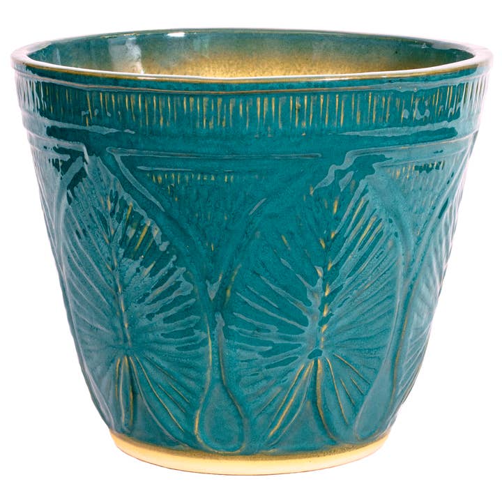 Patio Planter - Mosaic Turquoise for wholesale by Burley Clay
