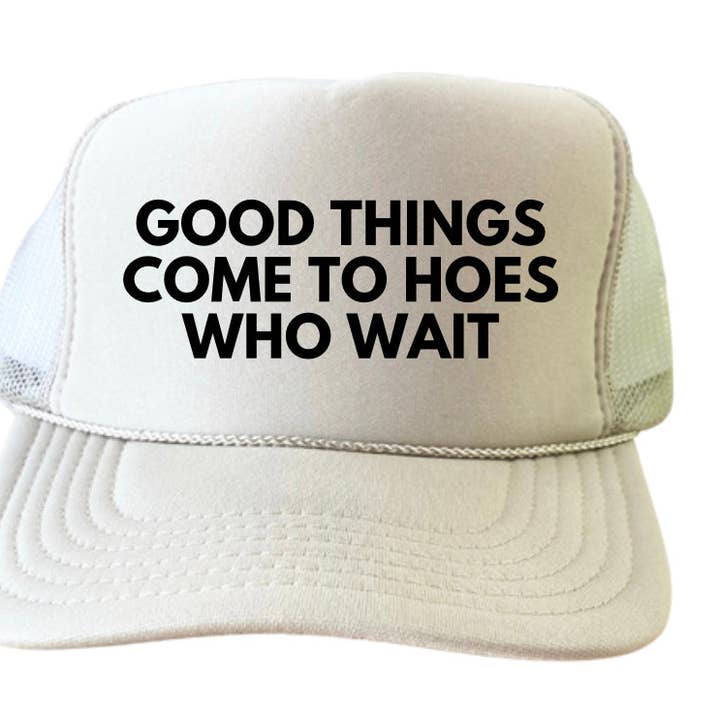 Coisas Boas Vem Para Enxadas Quem Espera Chapéu Camionista por atacado de Inappropriate Trucker Hats