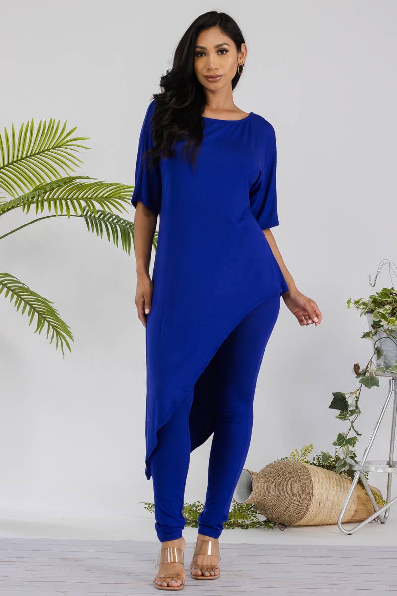 H&H Fashion Inc. - Venta al por mayor Conjuntos de top y pantalón (NO para estar en casa) - Mujer - HH679R-SOLID - Juego de blusa y leggins de 2 piezas3