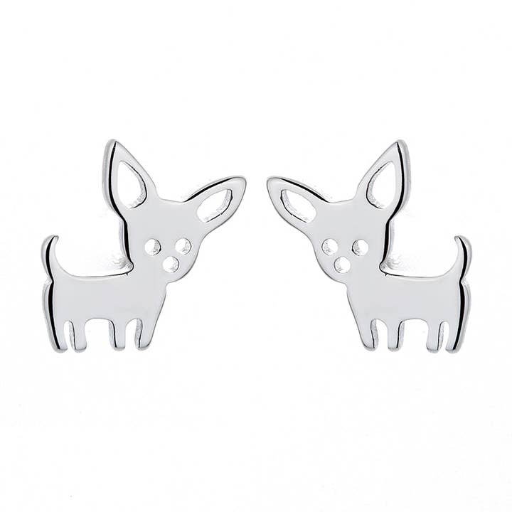 Sterling Silver Chihuahua Dog Earrings for wholesale by Amy and Annette
