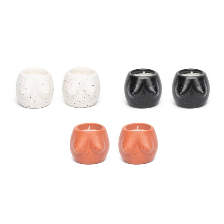Helio Ferretti - Wholesale Candle Holder - PACK OF 2 TITS CANDLE HOLDERS TERRACOTTA BIG SIZE HF