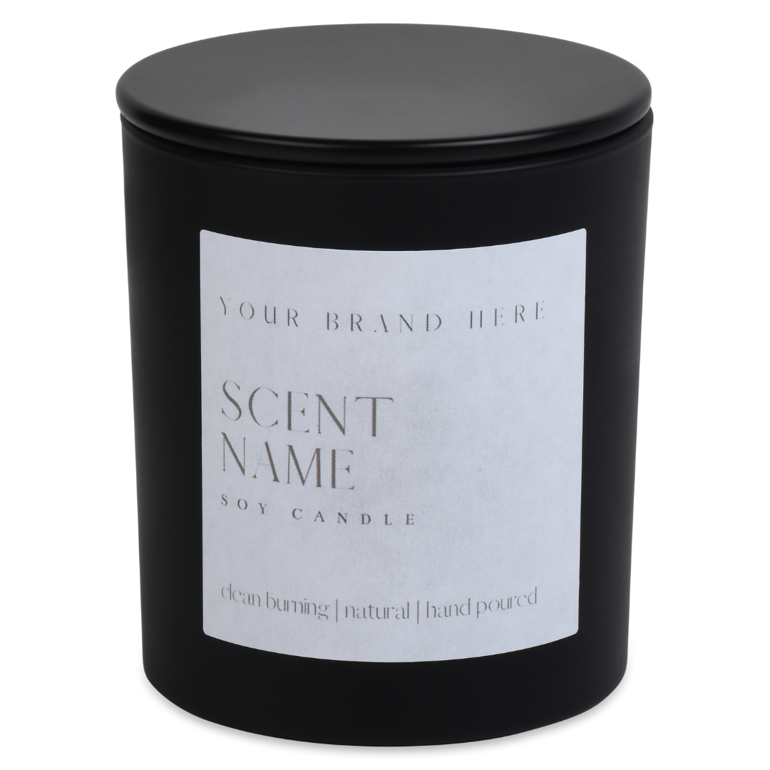 River Birch Candles - Wholesale Jar/Filled Candle - 10oz Unlabeled Black Matte  Jar Soy Candle Private Label6