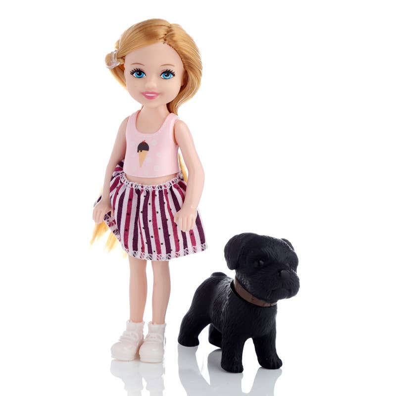 Puckator Ltd – wholesale Classic toy – Kids – Sally Dress Up Doll with Dog and Accessories2