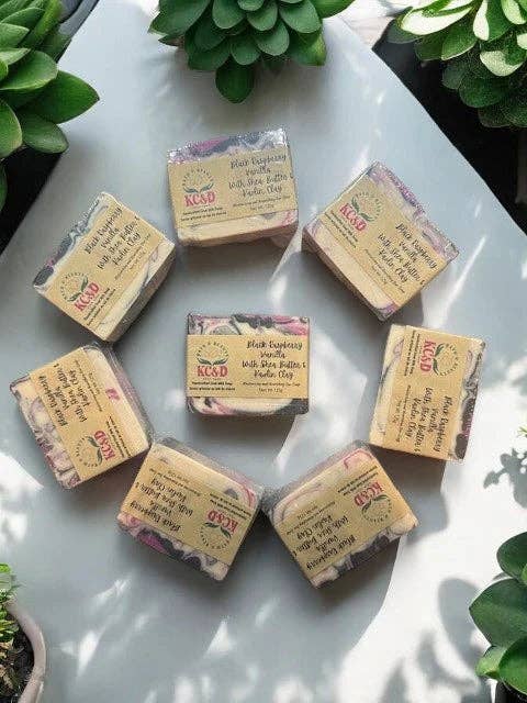 KC&D Soap Shop - Wholesale Bar Soap - Goat Milk Soap: Black Raspberry Vanilla with Shea Butter2