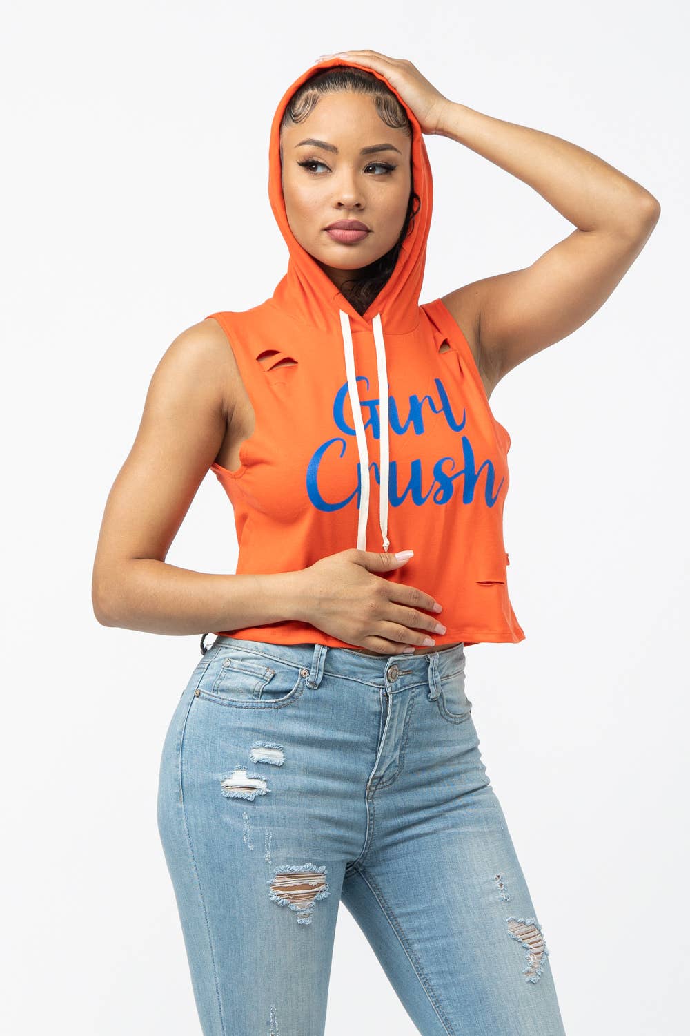 Julia by LoveJ - Wholesale Hoodie - Women's - Front Screen Laser  Drawstring Hoodie Top1