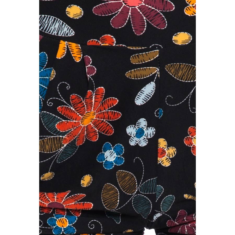 MEHRFACH Butterweiche Haremsshorts mit hoher Taille und Aufdruck für den Großhandel auf Faire3