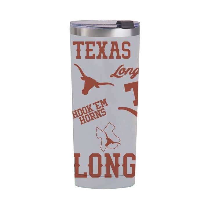 24oz Texas Longhorns Medley Stainless Steel Tumbler for wholesale by Indigo Falls