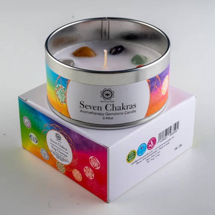 Ethike.eu - Wholesale Travel Candles - Siete Chakras - 3 Velas de Árbol Verde