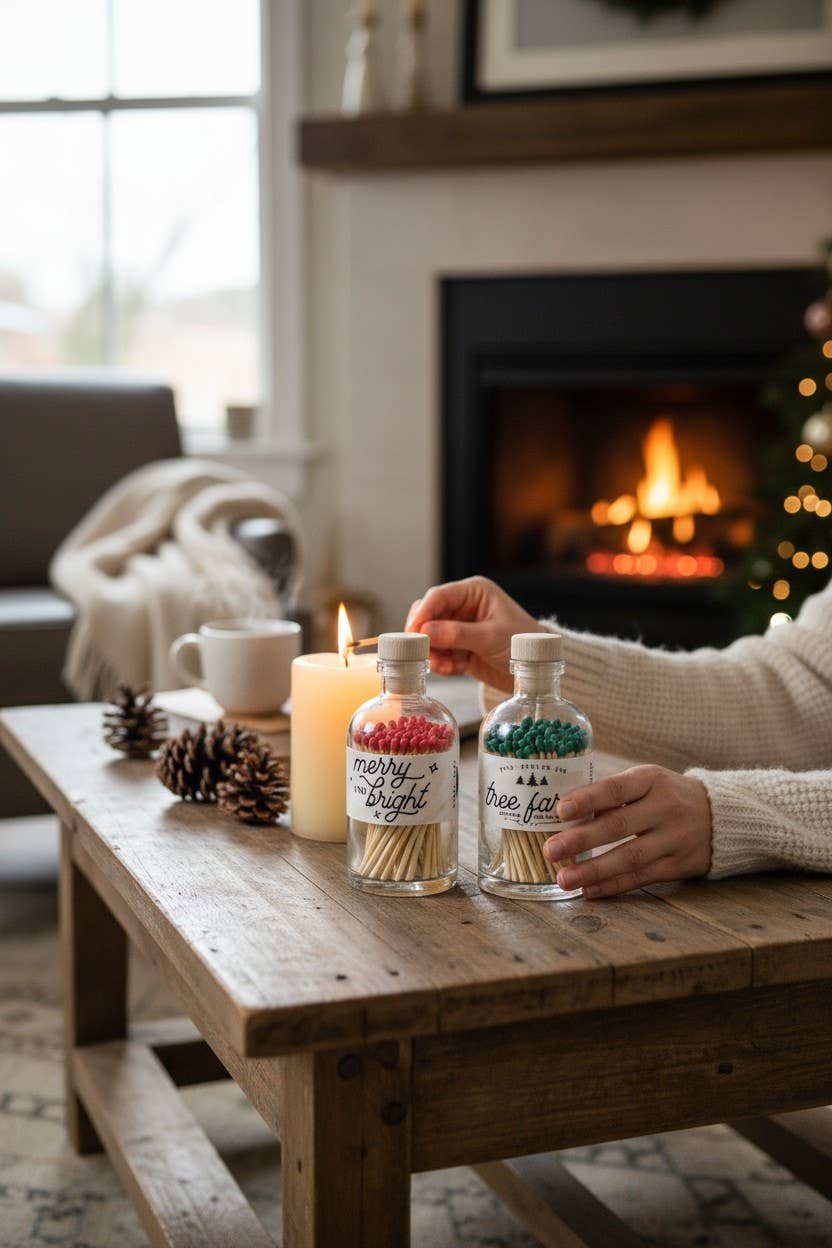 Made Market Co. - Wholesale Matches - Vintage Apothecary Christmas Merry Red Matches7