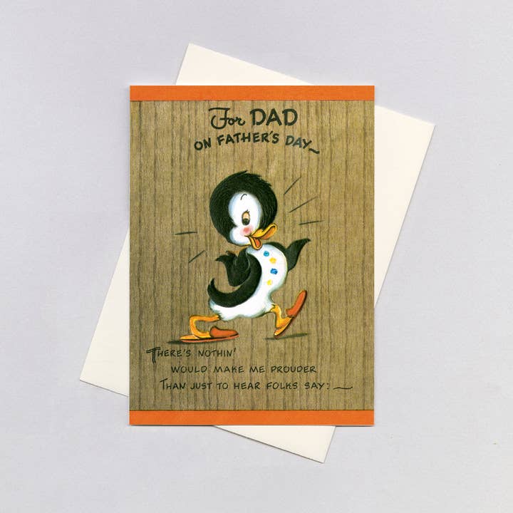 Penguin - Father's Day Greeting Card for wholesale by Laughing Elephant