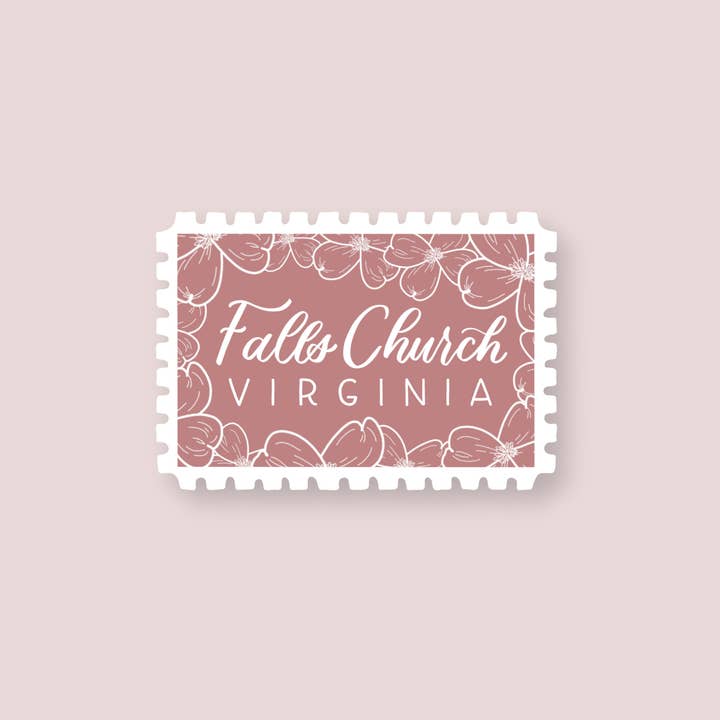 Falls Church VA Stamp Stickers | Northern Virginia Sticker for wholesale by Shop Like You Live Here