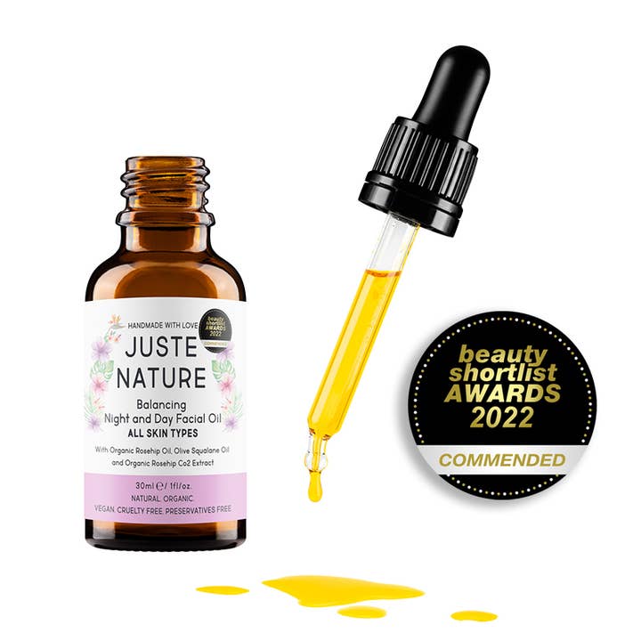 30ML Award Winning Balancing Night and Day Facial Oil for wholesale by Juste Nature