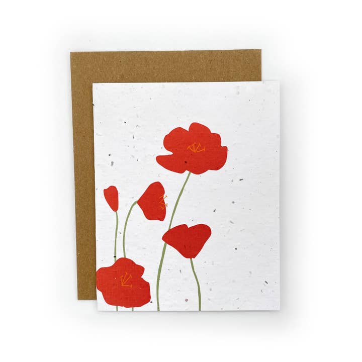 Cato & Company - Wholesale Everyday Greeting Card - Poppy Blank Notecard2
