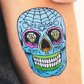 MEX SKULL Tattoo (Pack of 2) for wholesale by Tattoonie