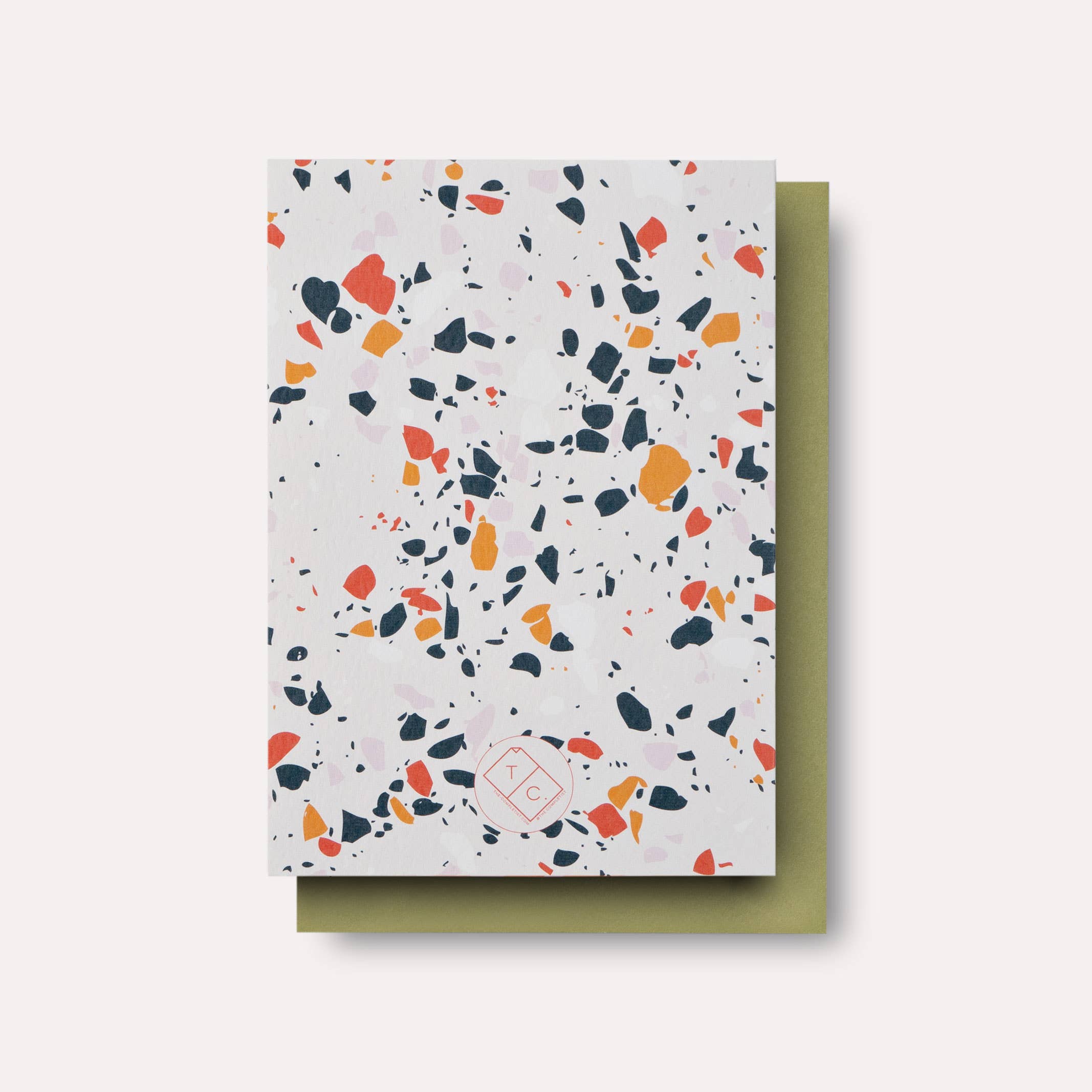 The Completist (No duties on USA orders!) - Wholesale Everyday Greeting Card - Mustard Terrazzo Card1