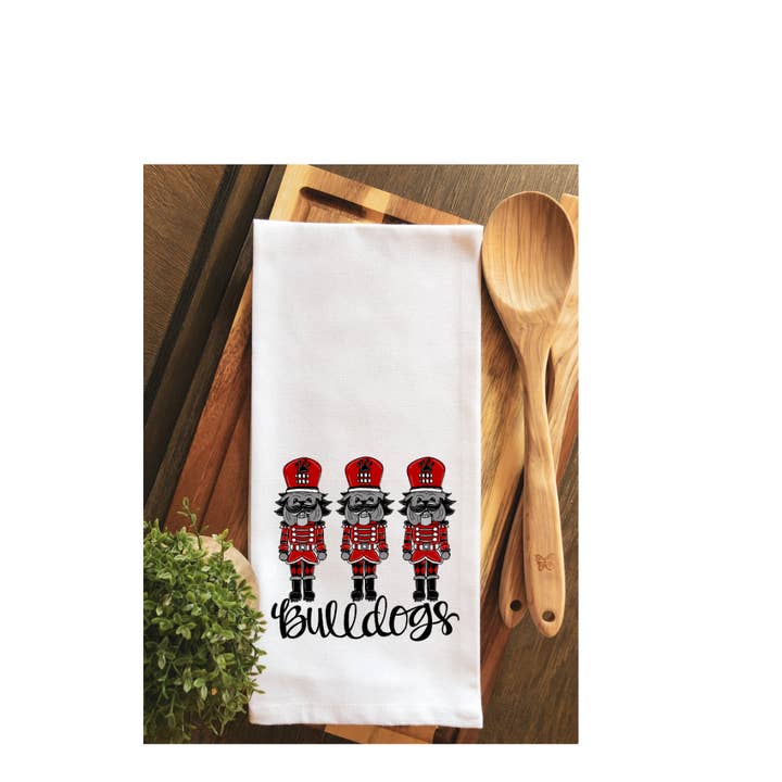 Georgia Bulldogs Nutcracker Gameday Tea Towel for wholesale by Rouge 225