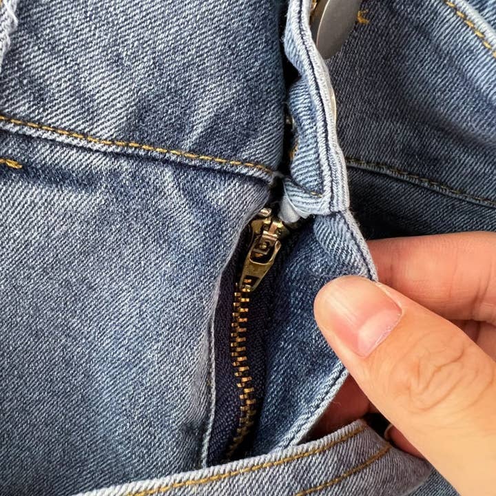 BLUE Cropped Denim Jacket and High-Rise Shorts Set for wholesale on Faire3